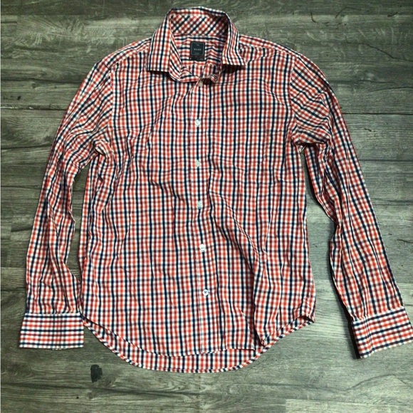 GAP Men's Plaid Button Down Shirt - Red and Blue - Picture 1 of 6